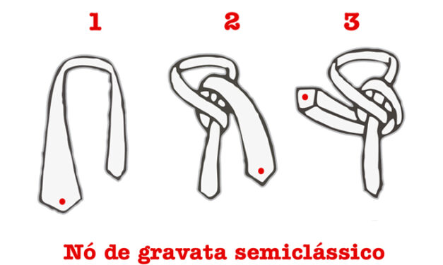 Aprenda o nó de gravata semiclássico