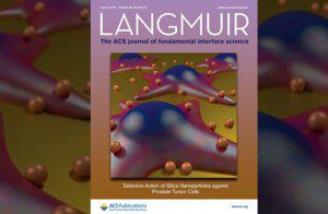 Estratégia desenvolvida por pesquisadores do CNPEM e da Unicamp é capa da revista Langmuir. Imagem: divulgação / FAPESP