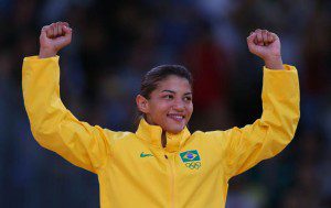 Ouro em Londres 2012, Sarah Menezes está bem colocada no ranking mundial do judô (Foto:Getty Images/Alexander Hassenstein)