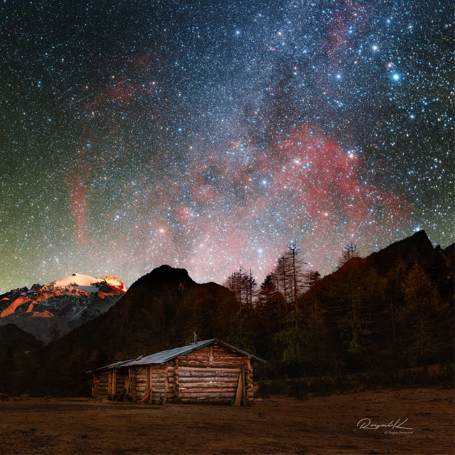 Nebulosa de Gum sobre as Montanhas Nevadas de Shangri-La | Alô Tatuapé