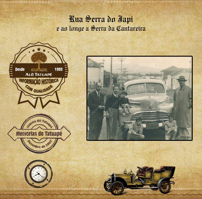 1947 | Memórias do Tatuapé — Rua Serra do Japi e a visão da montanhas da Serra da Cantareira