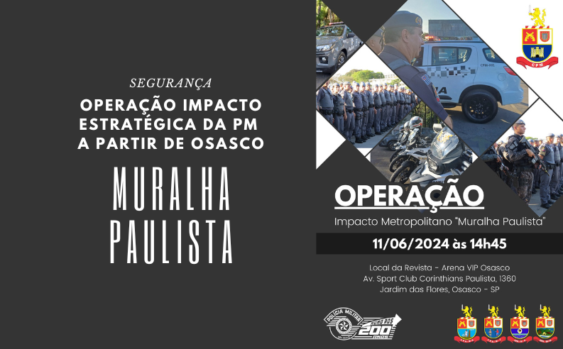 Operação Impacto Muralha Paulista da PM: combate à criminalidade, mais segurança aos cidadãos