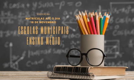 Ensino médio 2025: matrículas nas escolas municipais até 18 de novembro