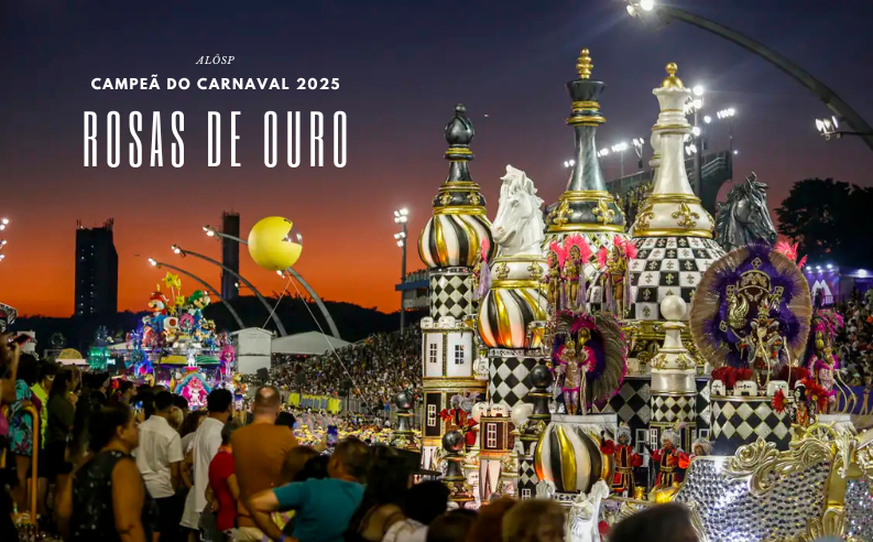 Rosas de Ouro é campeã do carnaval das escolas de samba de São Paulo
