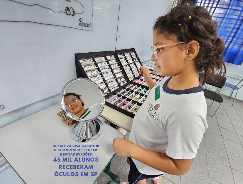 Alunos da rede municipal de ensino de São Paulo recebem óculos para melhorar desempenho escolar