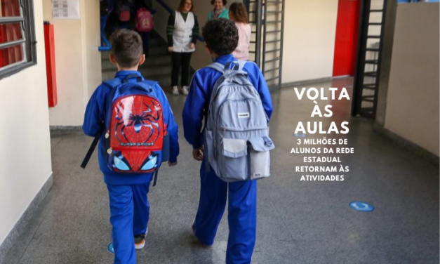 Acabaram as férias – mais de 3 milhões de estudantes da rede estadual de SP voltam às aulas