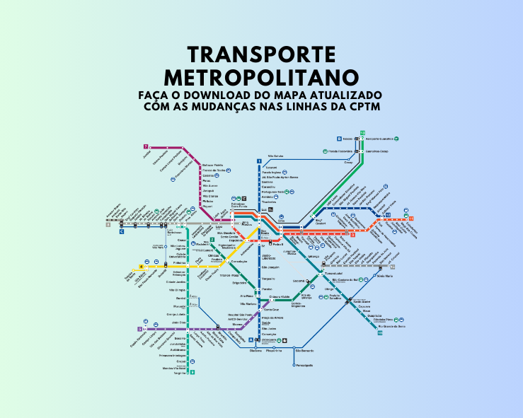 São Paulo tem um novo mapa do transporte metropolitano, conheça