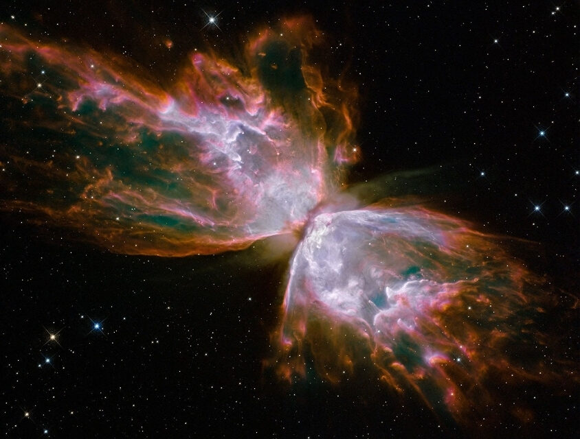 Borboleta emerge da morte estelar na nebulosa planetária NGC 6302