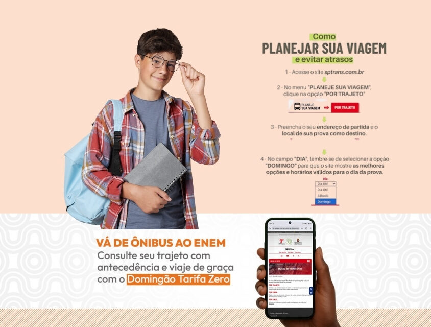 Enem 2025 em São Paulo: SPTrans orienta estudantes para planejarem seus deslocamentos