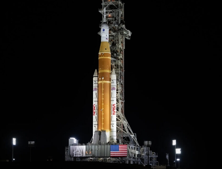 Contagem regressiva para ensaio geral da missão Artemis II na água