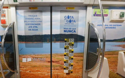 Governo de SP leva imagens do Cantareira ao metrô para alertar sobre consumo de água