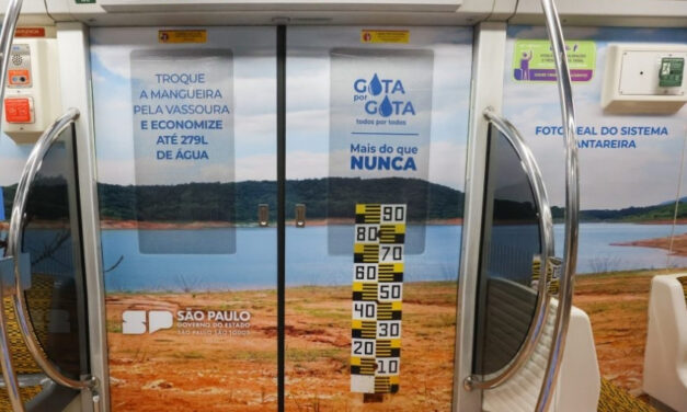 Governo de SP leva imagens do Cantareira ao metrô para alertar sobre consumo de água