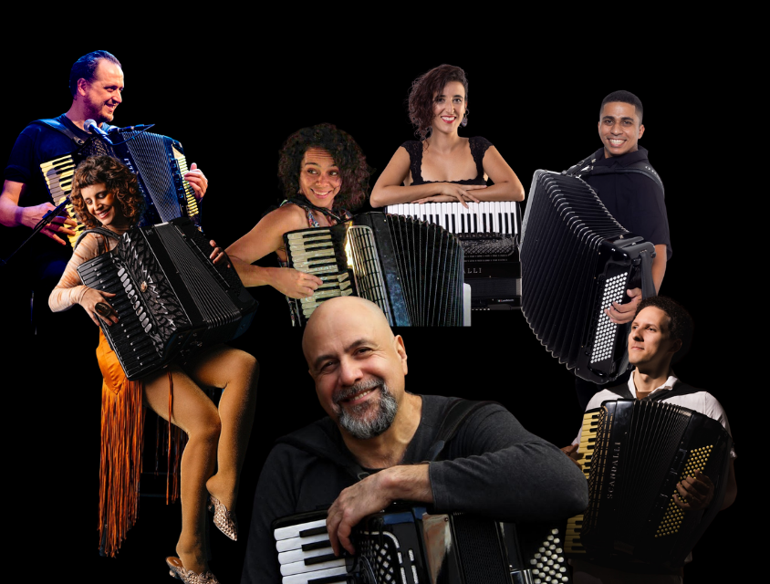 Sanfona paulista reúne 15 acordeonistas no Teatro Paulo Eiró em celebração à pluralidade do fole