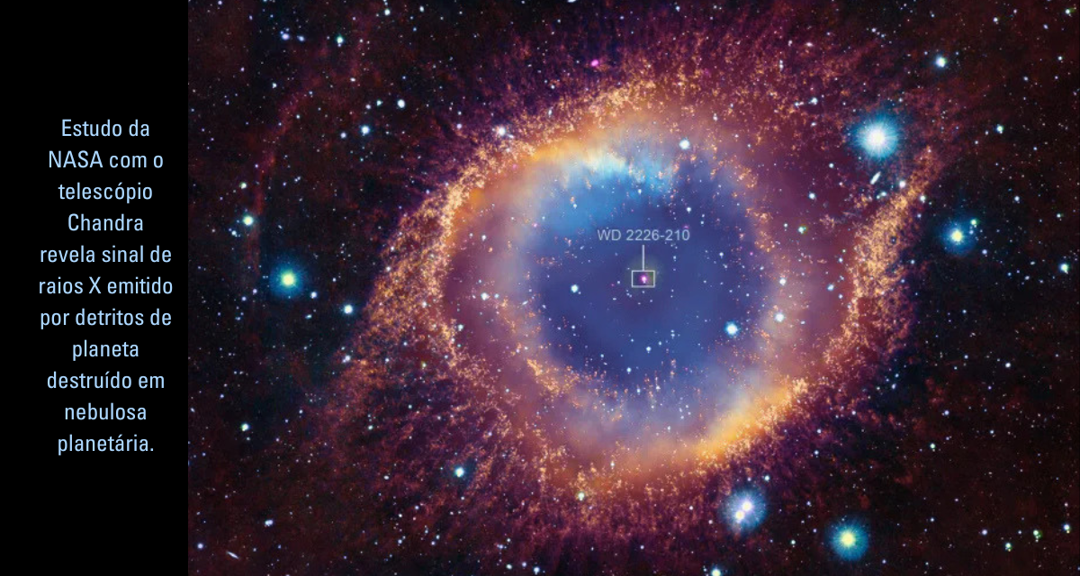 Sinal de raios X aponta para planeta destruído na Nebulosa da Hélice