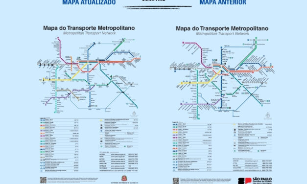 Mapa do Transporte Metropolitano de SP é atualizado com novas linhas e 188 estações