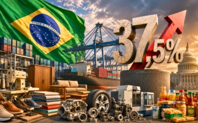 Sobretaxa comercial dos Estados Unidos eleva tarifa combinada sobre produtos brasileiros a 37,5%