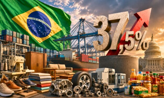 Sobretaxa comercial dos Estados Unidos eleva tarifa combinada sobre produtos brasileiros a 37,5%