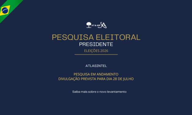 AtlasIntel registra nova pesquisa eleitoral para a Presidência com divulgação prevista para o dia 28
