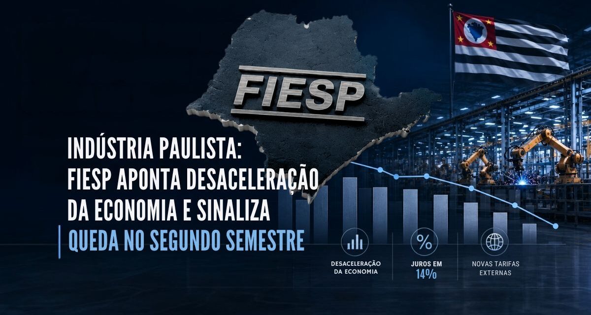 Indústria paulista: Fiesp adverte para queda no segundo semestre
