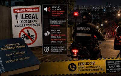 Contratação de motovigias irregulares em via pública pode gerar multas, diz PF