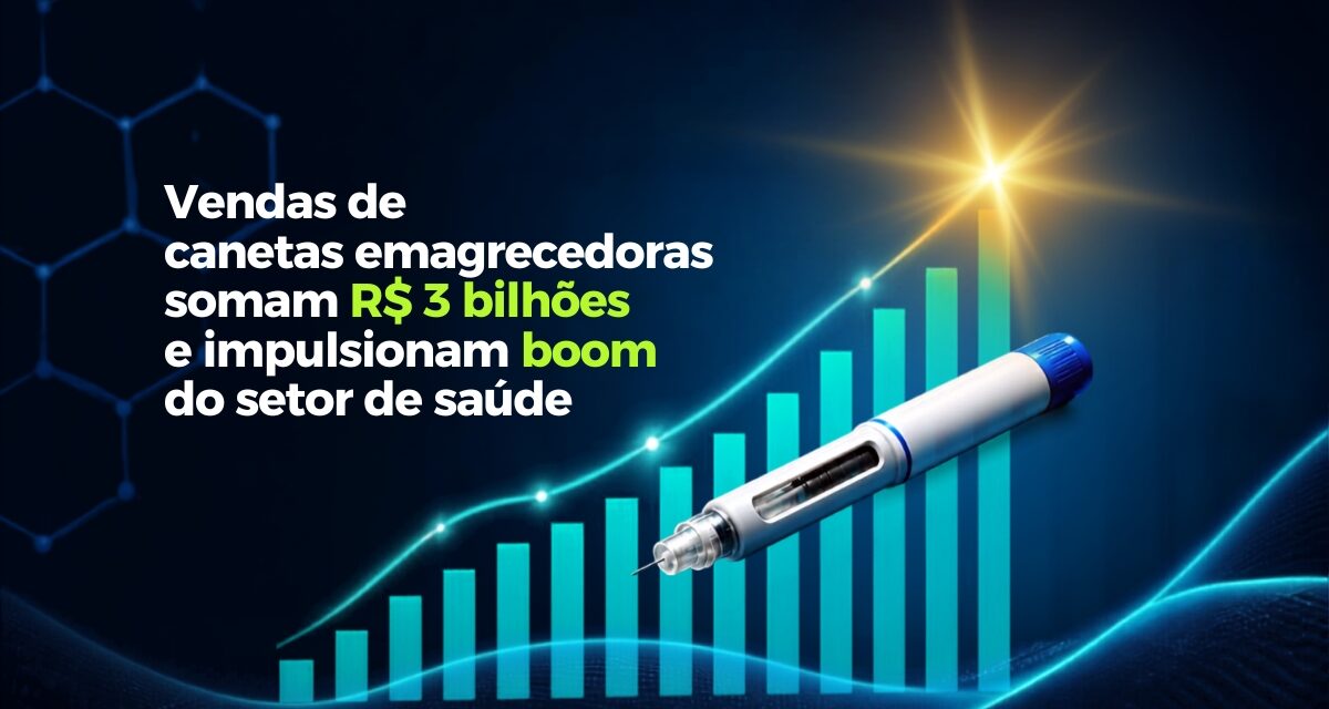 Vendas de canetas emagrecedoras somam R$ 3 bilhões e impulsionam boom do setor de saúde