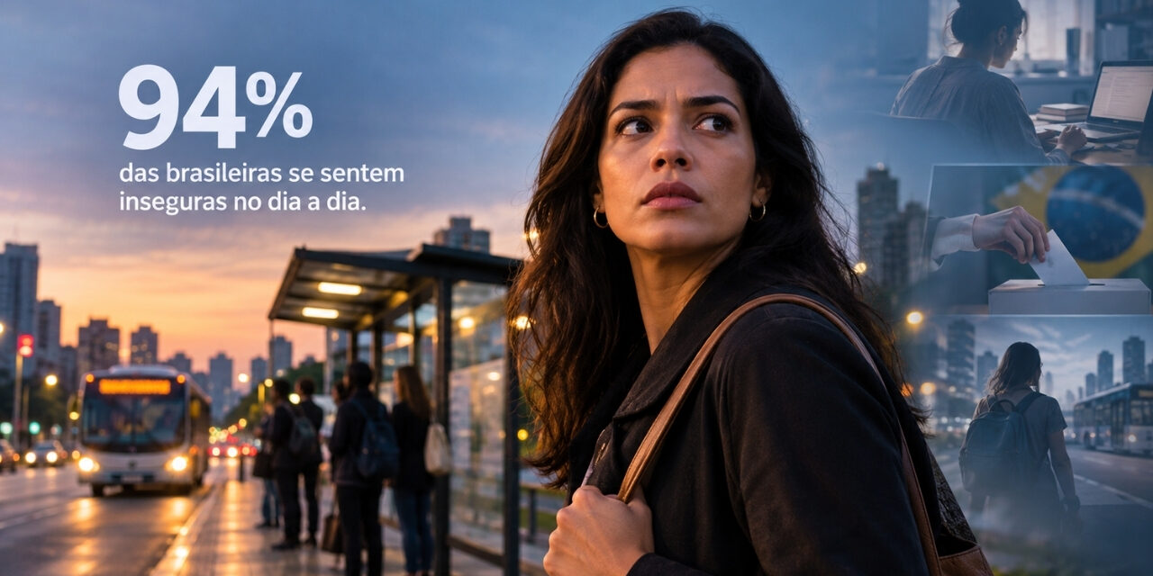 Medo até no ponto de ônibus e renúncias diárias: 94% das brasileiras vivem sob a sombra da insegurança