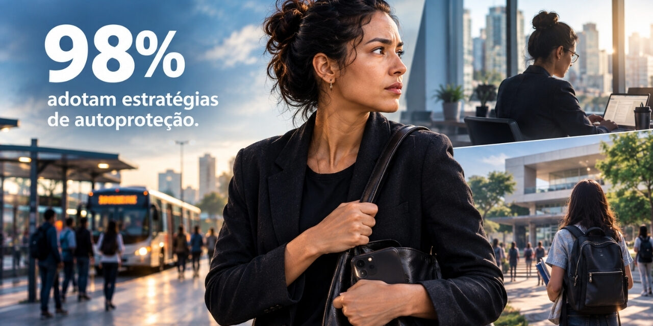 Sensação de insegurança atinge 94% das brasileiras e altera rotina de trabalho e estudo