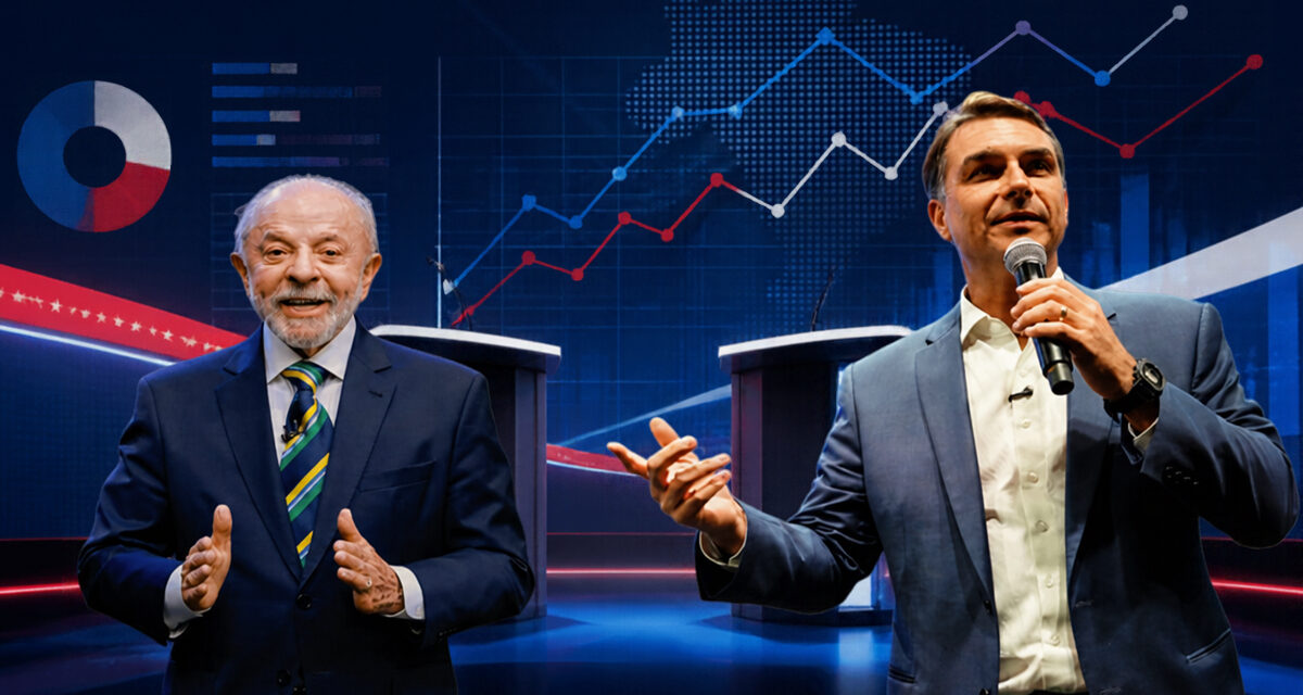 Flávio Bolsonaro tem 52% dos votos válidos, contra 48% de Lula, diz Real Time